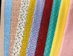 Assorted Fat Quarter Bundle - Small Print “Vintage” Quilting Cotton - Easy Piecy Quilts