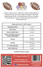 Load image into Gallery viewer, Football Table Topper or Lap Quilt - Easy Piecy Quilts