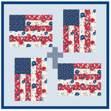 Load image into Gallery viewer, God And Country Quilt Pattern, Flag and Cross Pattern, Paper Print Version - Easy Piecy Quilts