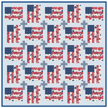 Load image into Gallery viewer, God And Country Quilt Pattern, Flag and Cross Pattern, Paper Print Version - Easy Piecy Quilts