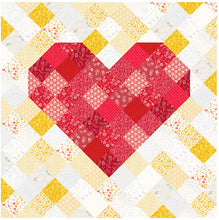 Load image into Gallery viewer, &quot;I Love You More&quot; Heart Quilted Pillow Pattern - Easy Piecy Quilts
