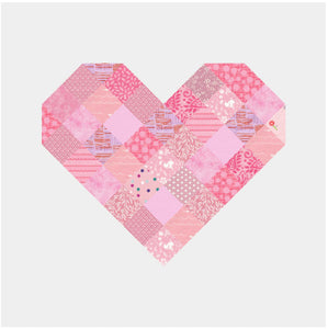 "I Love You More" Heart Quilted Pillow Pattern - Easy Piecy Quilts