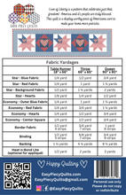 Load image into Gallery viewer, Love of Liberty Quilt Pattern - Paper Print Version, Mailed - Easy Piecy Quilts