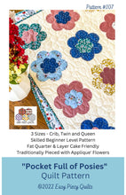 Load image into Gallery viewer, Pocket Full of Posies Quilt - Paper Print Version Mailed - Easy Piecy Quilts