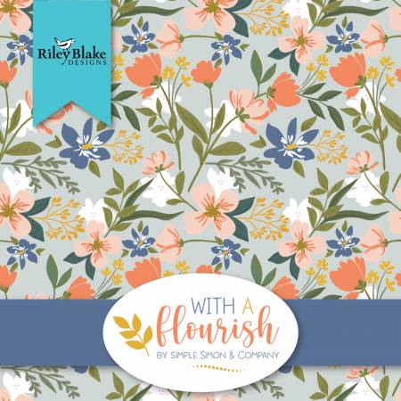 With a Flourish by Simple Simon & Company for Riley Blake Fabrics - Easy Piecy Quilts