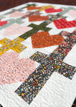 Load image into Gallery viewer, "Yes He Loves Me" Crosses and Hearts Quilt Pattern Paper Print Version - Easy Piecy Quilts