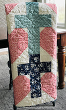 Load image into Gallery viewer, "Yes He Loves Me" Crosses and Hearts Quilt Pattern Paper Print Version - Easy Piecy Quilts