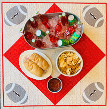 Load image into Gallery viewer, Football Table Topper or Lap Quilt Pattern - Paper Print Version