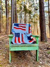 Load image into Gallery viewer, God And Country Quilt Pattern, Flag and Cross Pattern, Paper Print Version