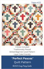 Load image into Gallery viewer, Perfect Peaces Quilt Pattern - Paper Print Version, Mailed - Easy Piecy Quilts