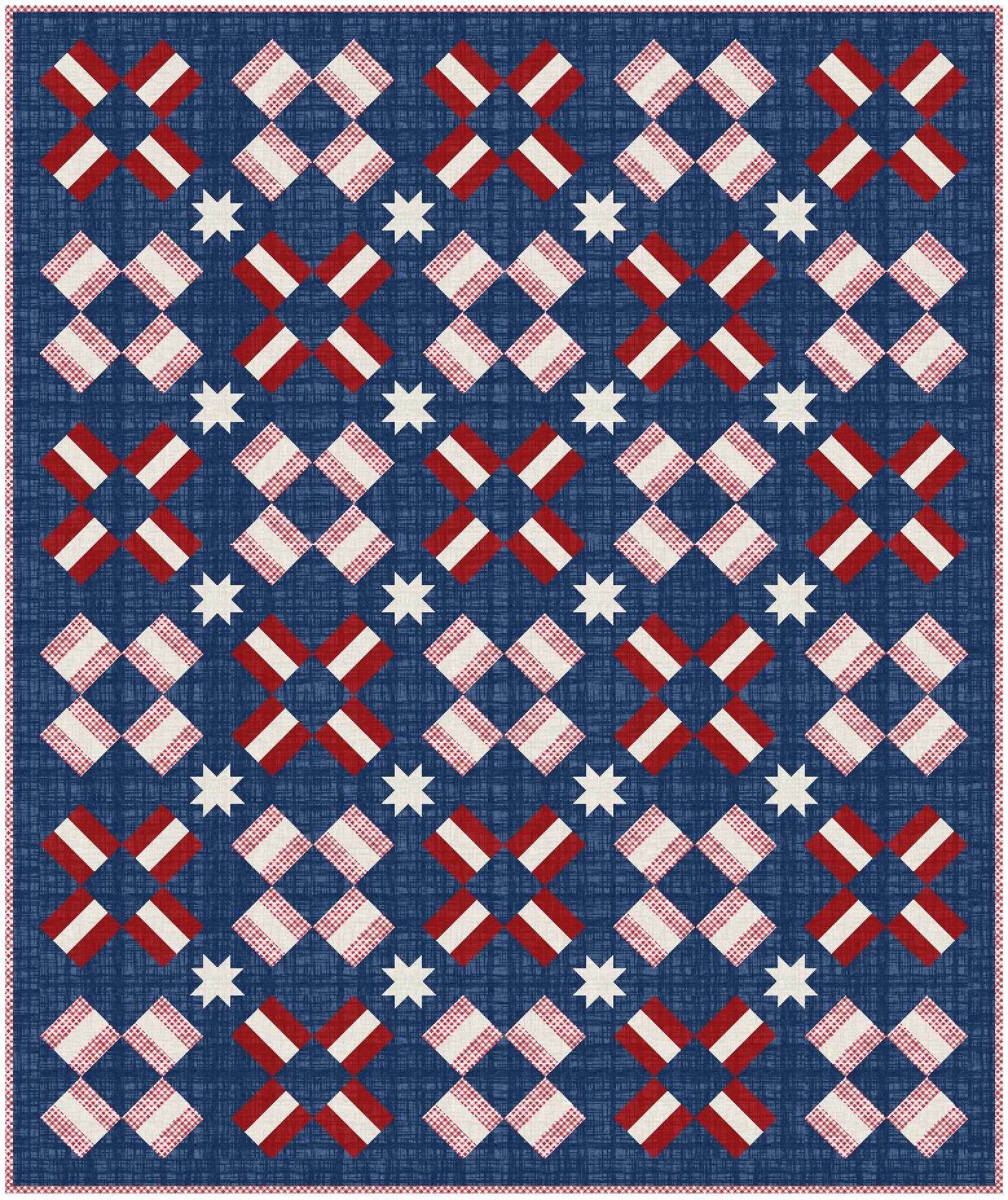 4th of July Night Sky Quilt Kit - Easy Piecy Quilts