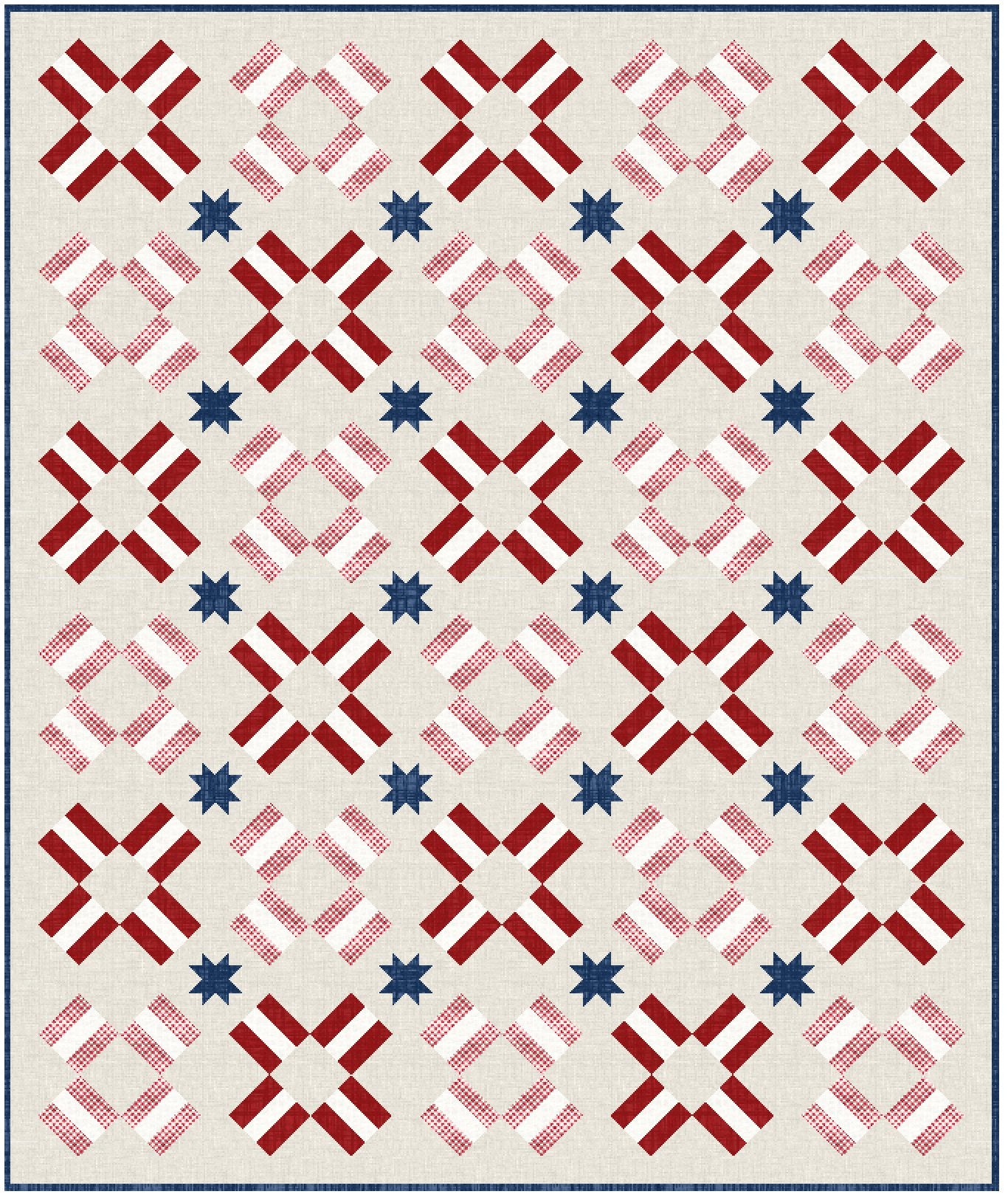 4th of July Night Sky Quilt Pattern - Easy Piecy Quilts