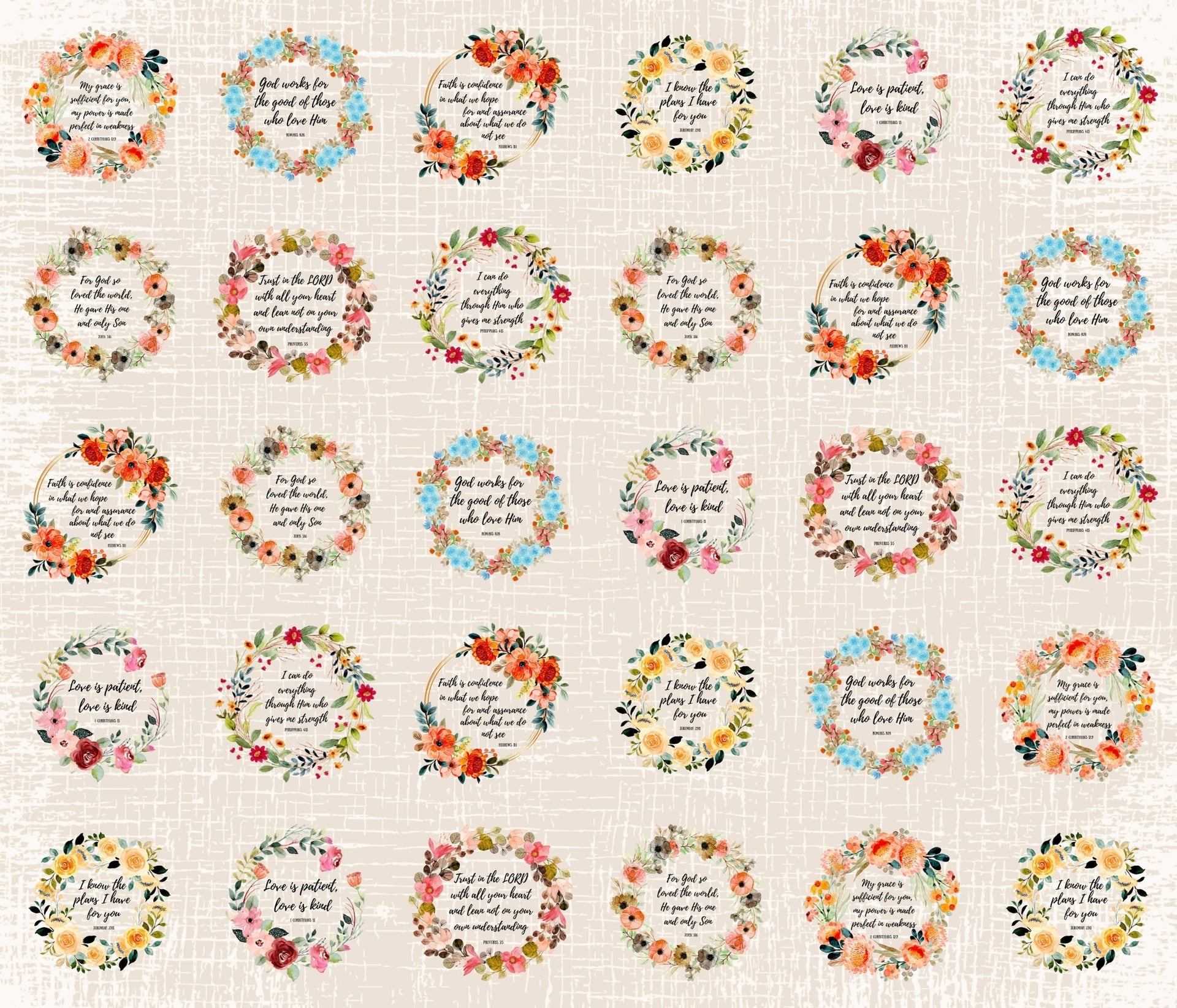 6" Bible Verse Fabric - Easy Piecy Quilts