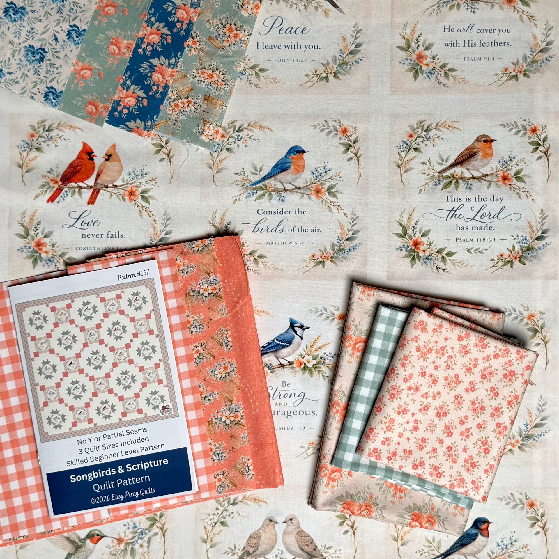 Songbirds & Scripture Quilt Kit