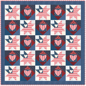 Love of Liberty Quilt Pattern - Paper Print Version, Mailed