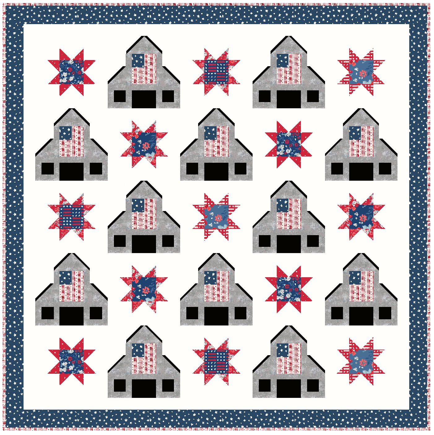 American Heartland Quilt Pattern - Easy Piecy Quilts