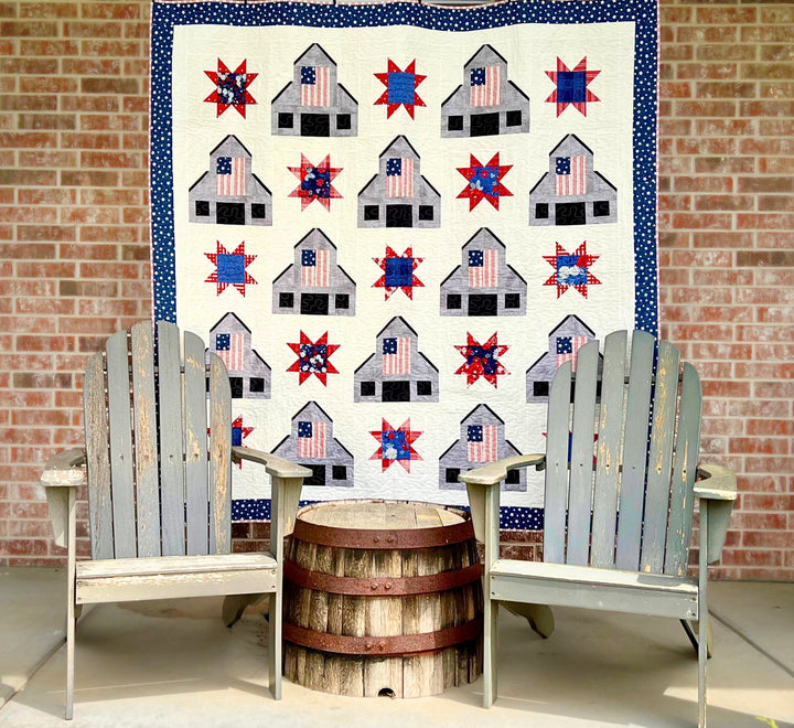 American Heartland Quilt Pattern - PAPER PRINT VERSION - Easy Piecy Quilts