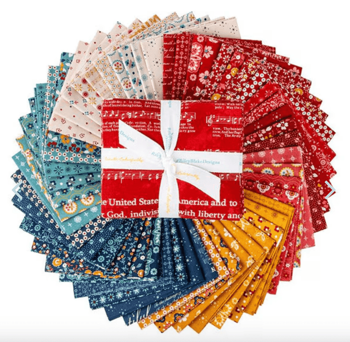 Americana 52 Fat Quarter Bundle, Lori Holt for Riley Blake Fabrics - Easy Piecy Quilts