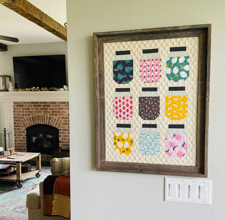 Canning is My Jam Digital Pattern - Quilted Wall Art - Easy Piecy Quilts