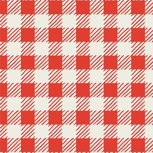 Christmas in the Cabin Checker Fabric - Easy Piecy Quilts