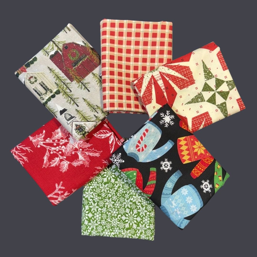 Christmas Mystery Bundle - 6 Half Yard Cuts - Easy Piecy Quilts