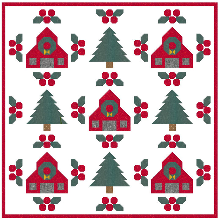 Christmas on the Farm Quilt Pattern - Easy Piecy Quilts