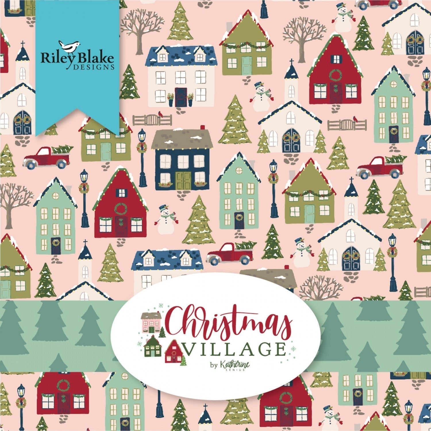 Christmas Village buy | by Katherine Lenius | Riley Blake Designs Collection | FQ-12240-24 | FAT QUARTER | 24 pieces