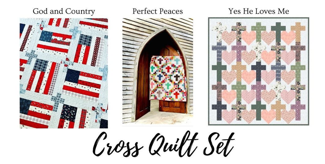 Cross Quilt Pattern Set - Easy Piecy Quilts