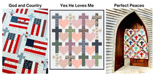 Cross Quilt Pattern Set - Easy Piecy Quilts