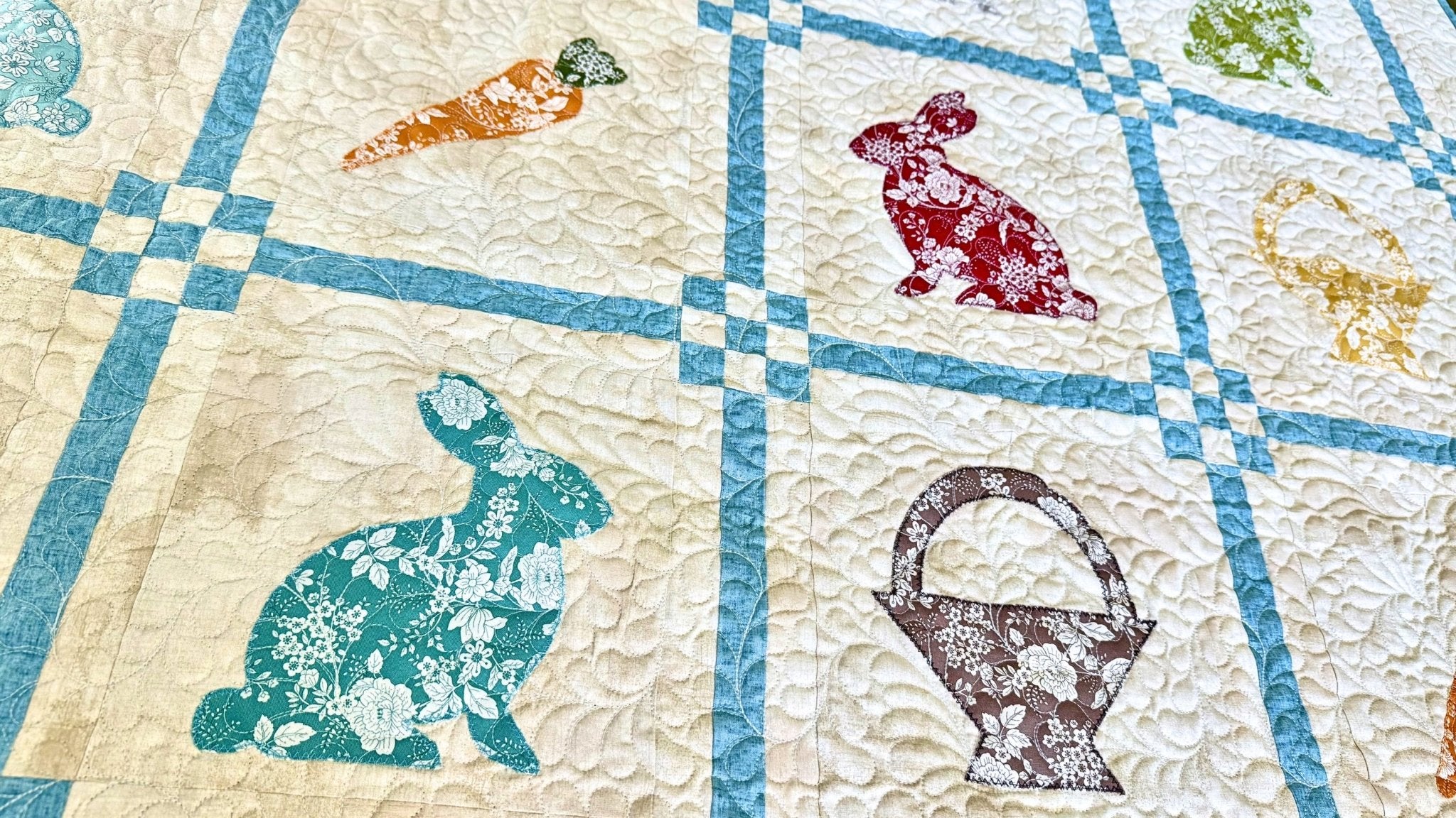 Easter Garden Gathering Quilt Pattern, Paper Print Version, Mailed - Easy Piecy Quilts