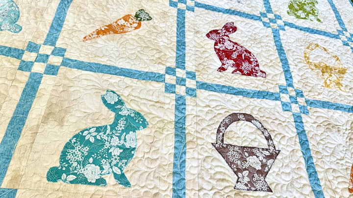 Easter Garden Gathering Quilt Pattern, Paper Print Version, Mailed - Easy Piecy Quilts