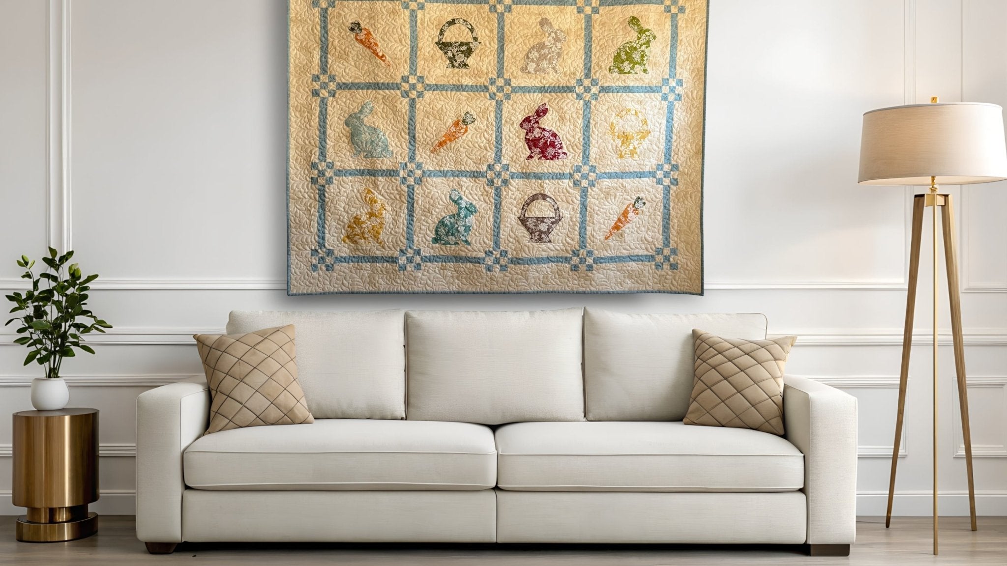 Easter Garden Gathering Quilt Pattern, Paper Print Version, Mailed - Easy Piecy Quilts