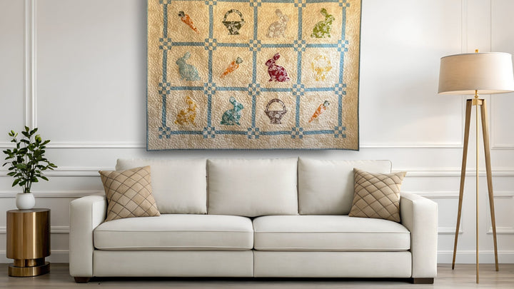 Easter Garden Gathering Quilt Pattern, Paper Print Version, Mailed - Easy Piecy Quilts