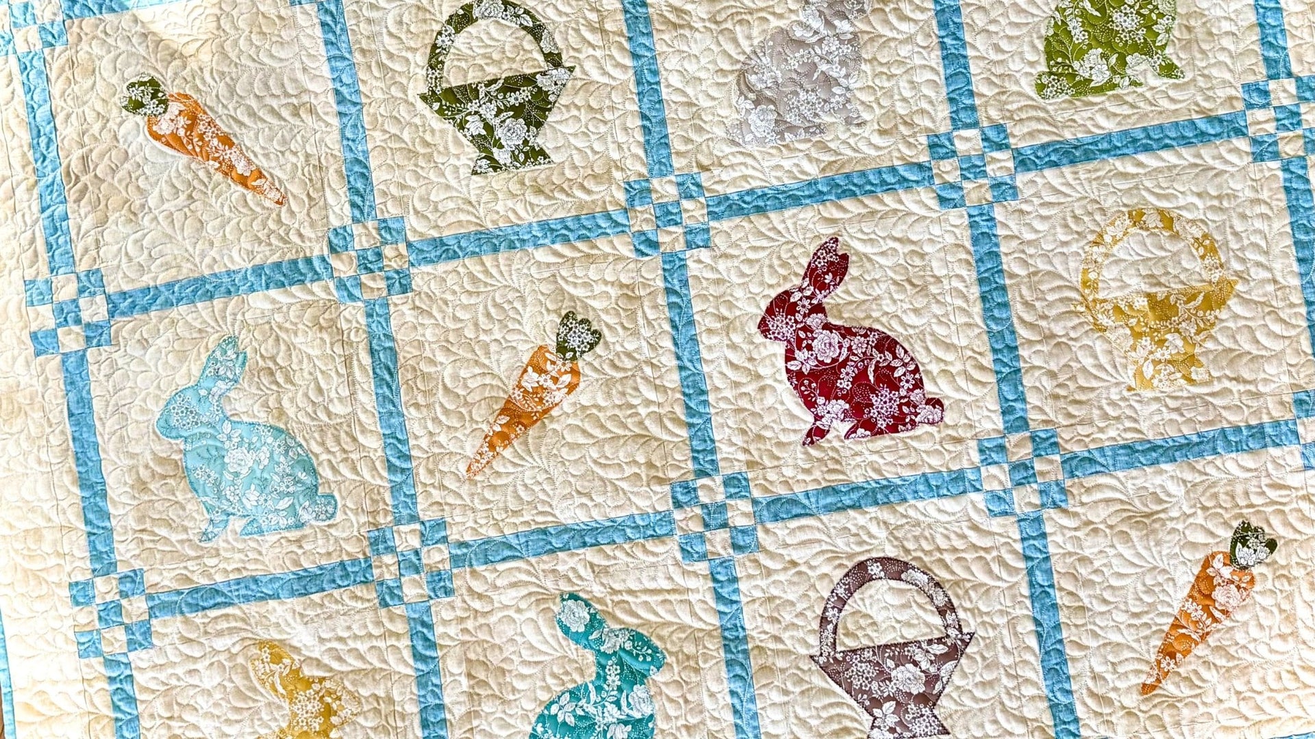 Easter Garden Gathering Quilt Pattern, Paper Print Version, Mailed - Easy Piecy Quilts