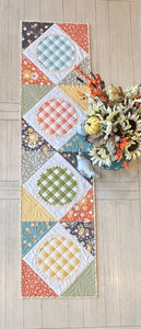 "Easy as Pie" Quilted Table Runner Pattern Paper Print Version - Easy Piecy Quilts