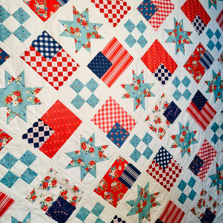 Farmhouse Flags Quilt Kit - Easy Piecy Quilts