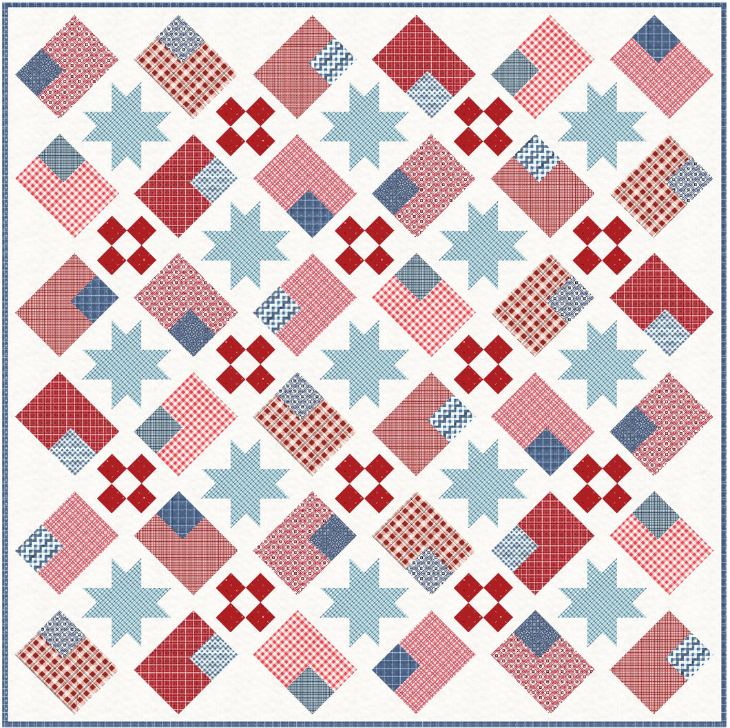 Farmhouse Flags Quilt Kit - Easy Piecy Quilts