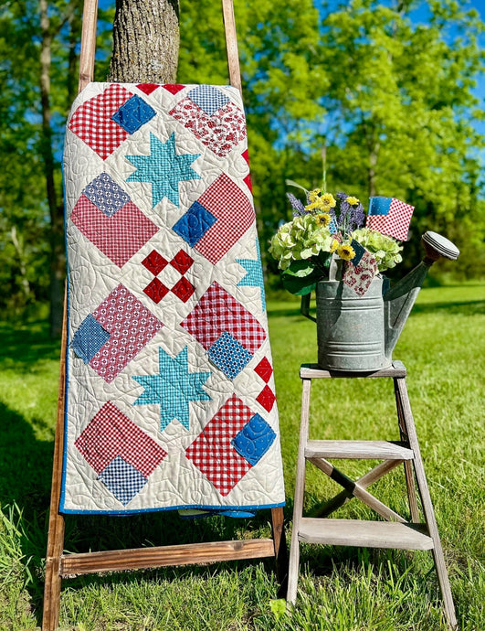 Farmhouse Flags Quilt Pattern - Easy Piecy Quilts