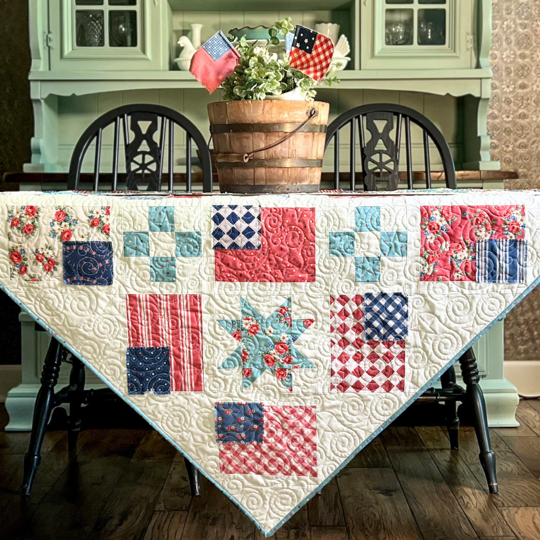 Farmhouse Flags Quilt Pattern - Easy Piecy Quilts