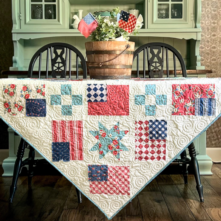 Farmhouse Flags Quilt Pattern - Easy Piecy Quilts