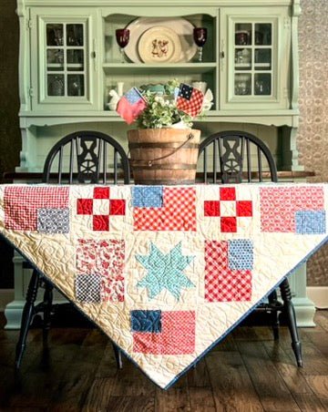Farmhouse Flags Quilt Pattern - Easy Piecy Quilts