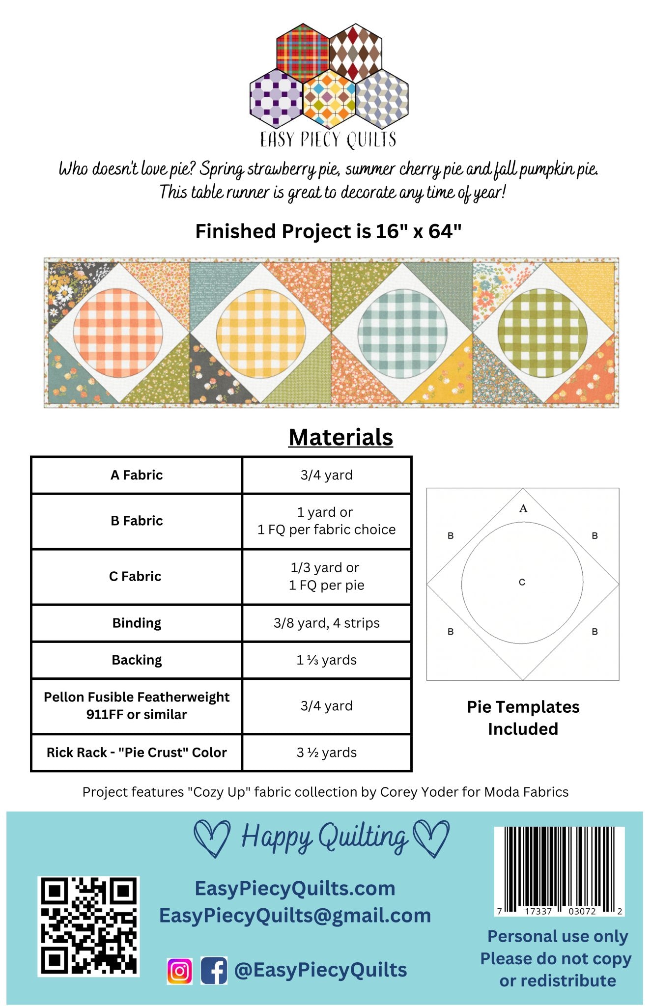 Farmhouse Quilt Pattern Set - Easy Piecy Quilts