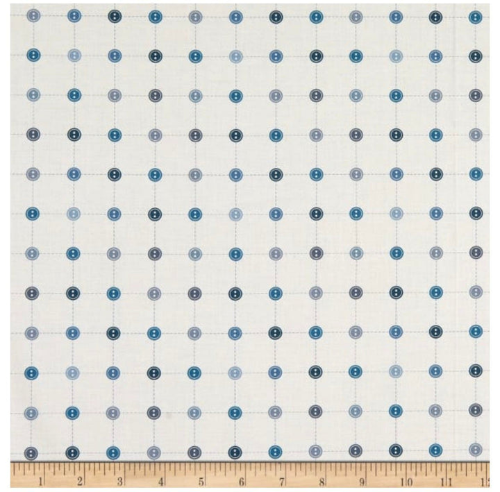 Fat Quarter Panel of Sewing Mood Fabric - Cool by Paintbrush Studios - Easy Piecy Quilts