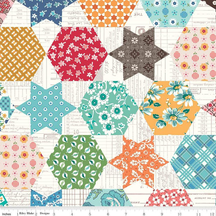 Flea Market Cheater Fabric by Riley Blake - Easy Piecy Quilts