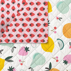 Fruity Pre-Quilted Fabric - Easy Piecy Quilts