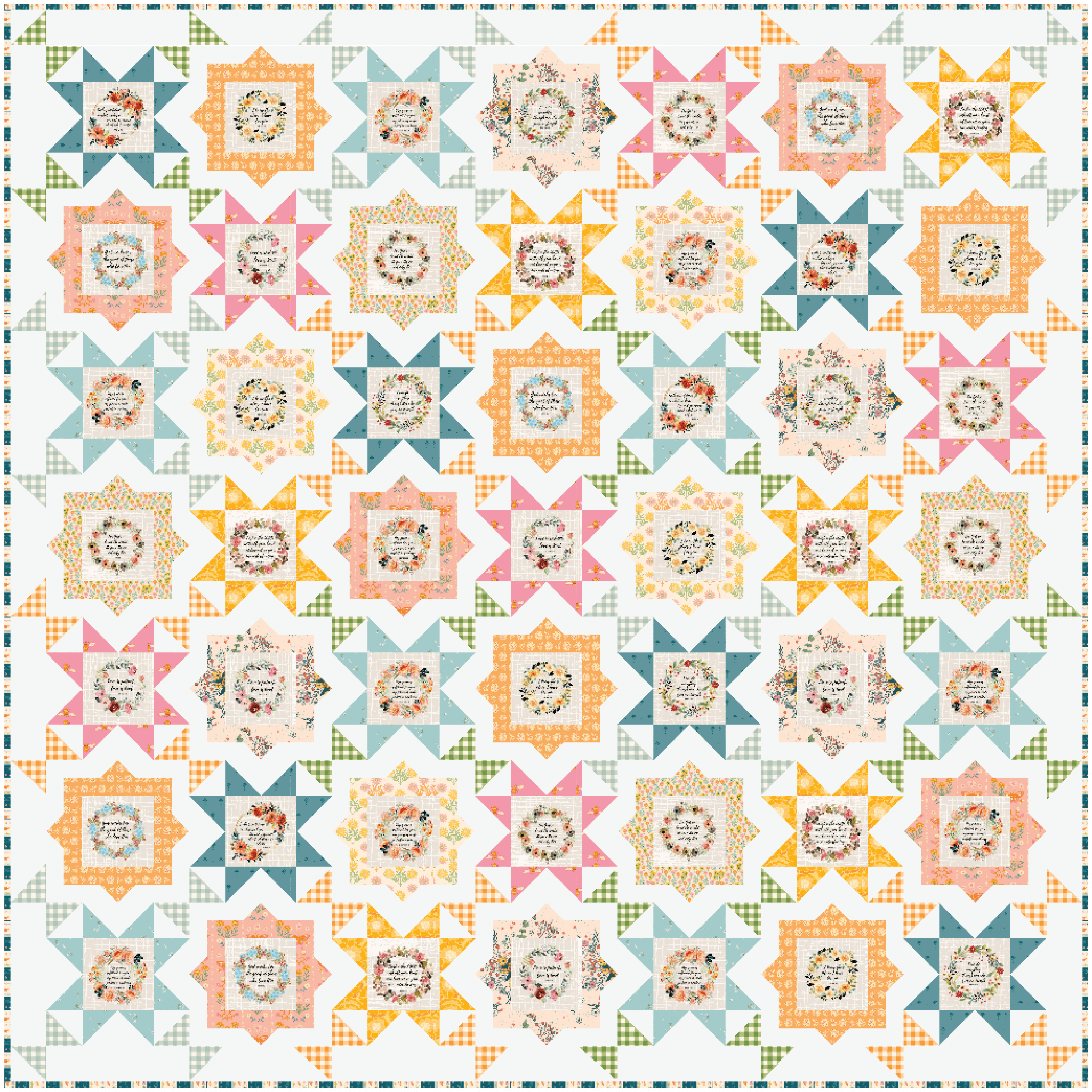 Fussy Frames Bibile Verse Quilt Kit - Easy Piecy Quilts