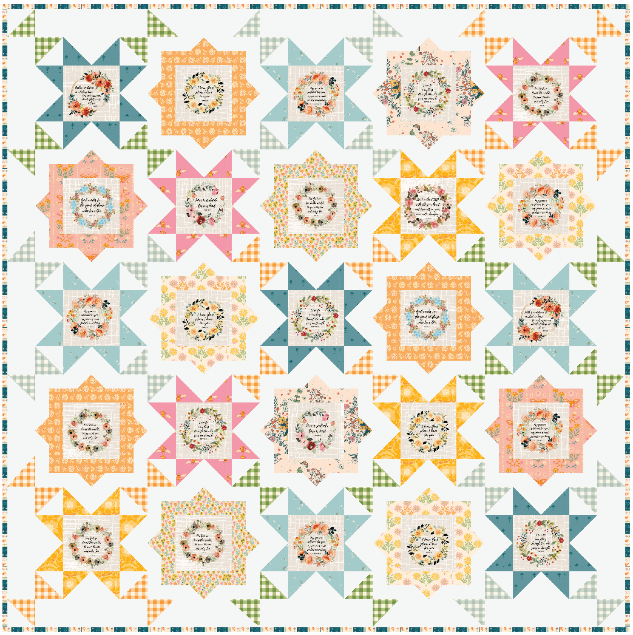 Fussy Frames Bibile Verse Quilt Kit - Easy Piecy Quilts