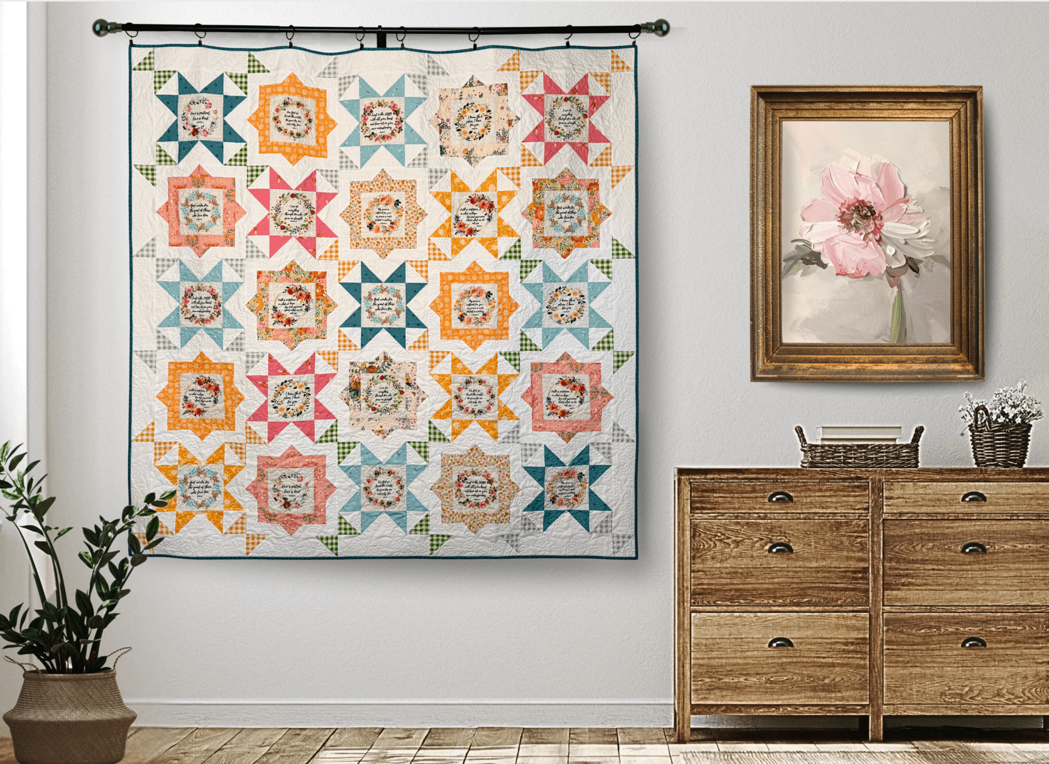 Fussy Frames Bible Verse Quilt Kit - Easy Piecy Quilts