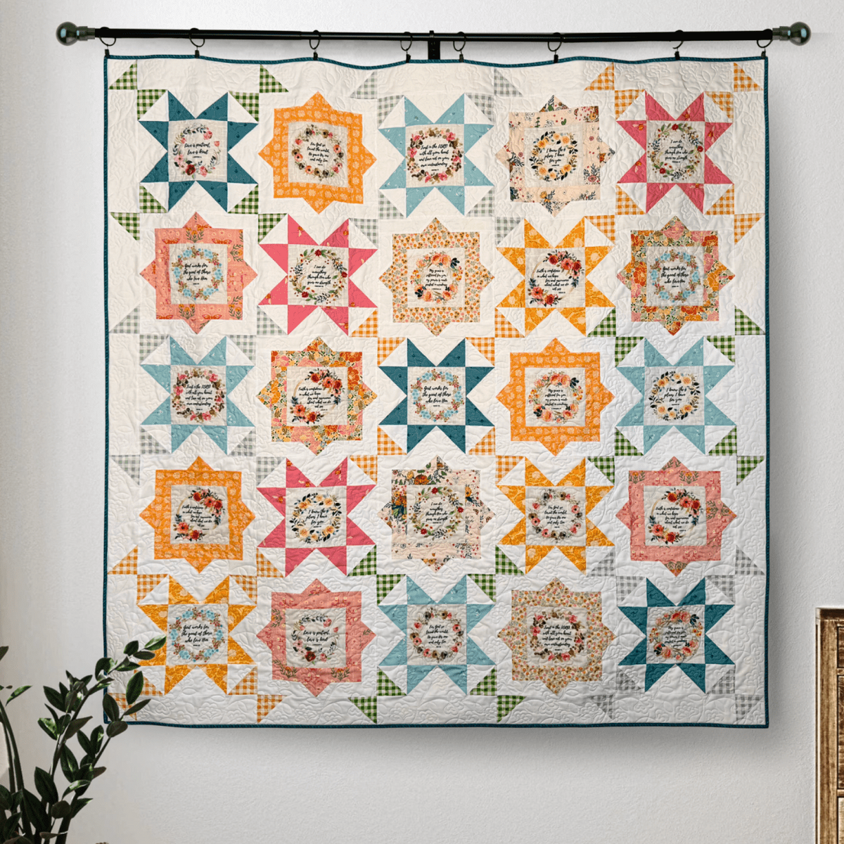 Fussy Frames Bible Verse Quilt Kit - Easy Piecy Quilts