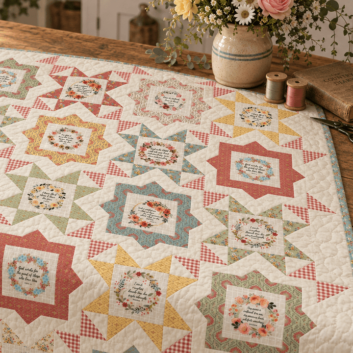 Fussy Frames Bible Verse Quilt Kit - Easy Piecy Quilts